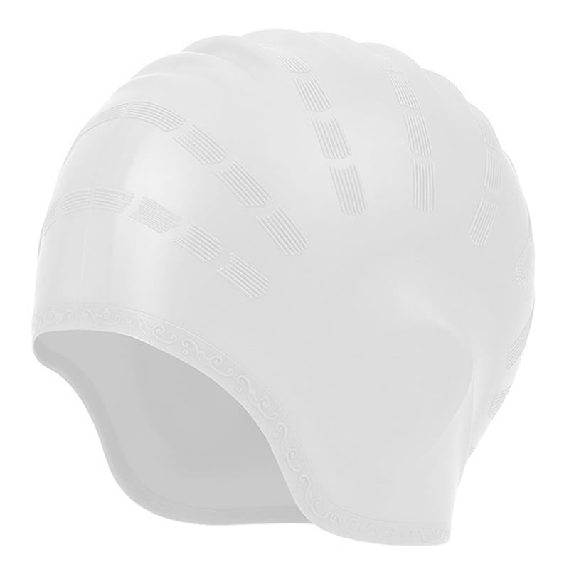 Bonnet de bain tridimensionnel élargi - Blanc - One Size - image 4