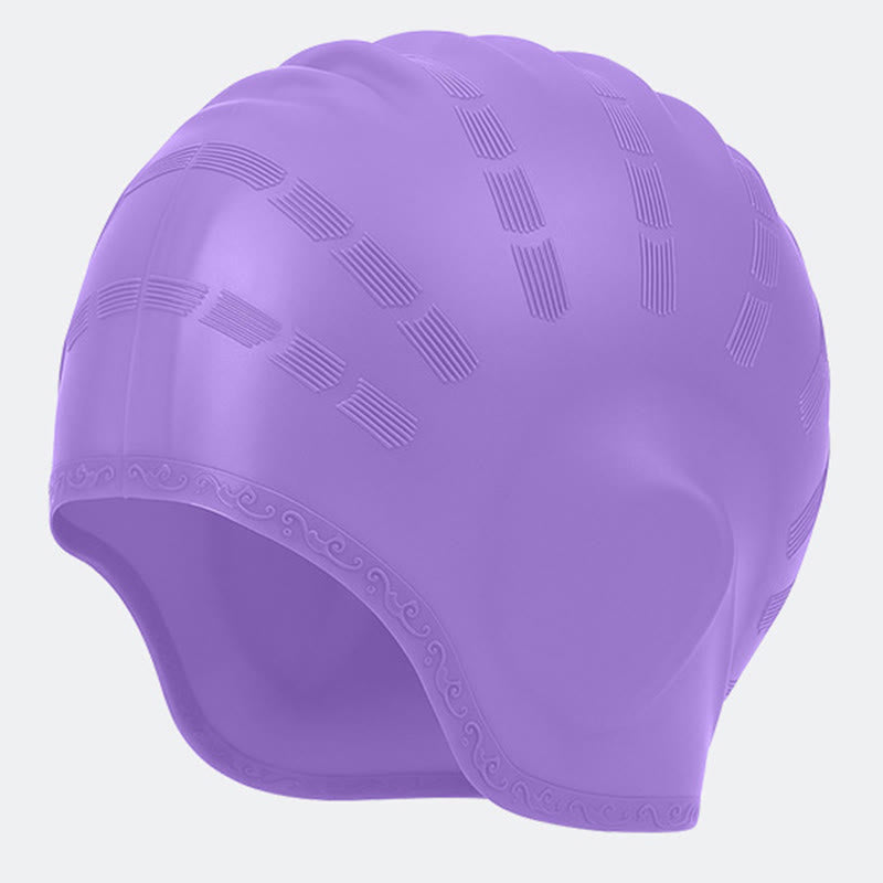 Bonnet de bain tridimensionnel élargi - Violet clair - One Size - image 9