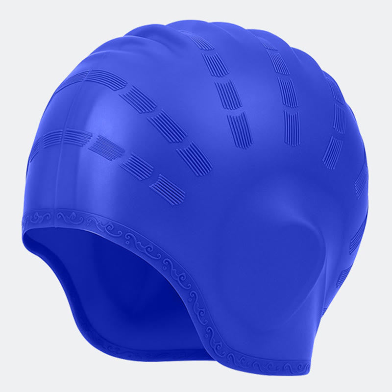 Bonnet de bain tridimensionnel élargi - Bleu marine - One Size - image 12