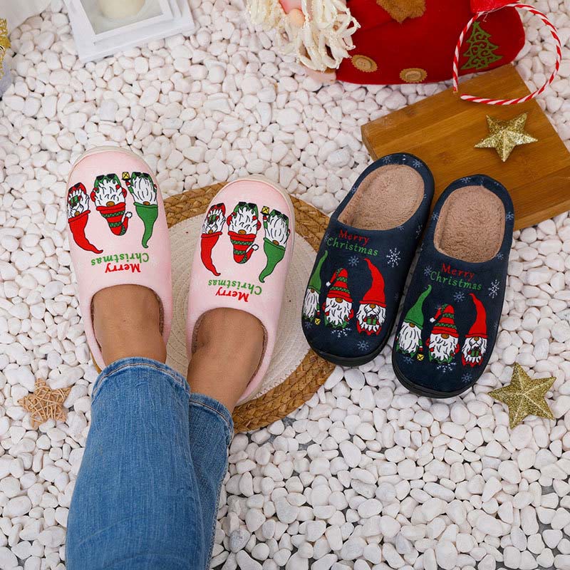 Chaussons Joyeux Noël grande taille - image 1