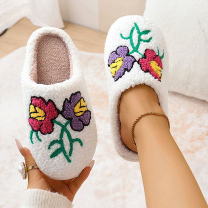 Chaussons à fleurs grande taille - image 0