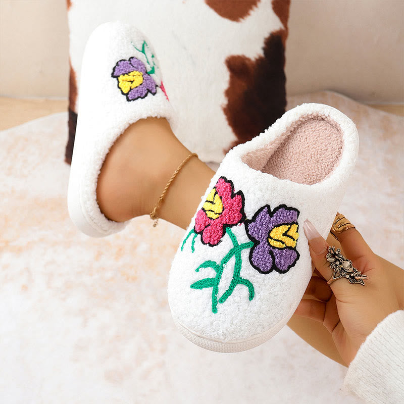 Chaussons à fleurs grande taille - image 2