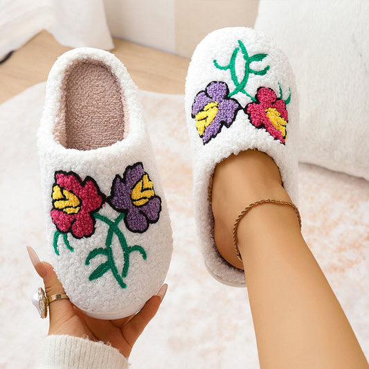 Chaussons à fleurs grande taille - image 0