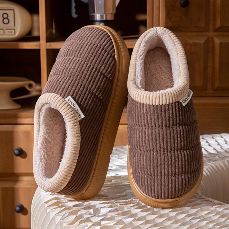Chaussons simples grande taille pour la maison - Café - EU43-44(US9-10) - image 8
