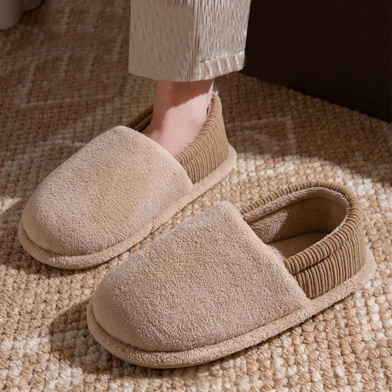 Chaussons souples de couleur unie grande taille - Café - EU43-44(US9-10) - image 3