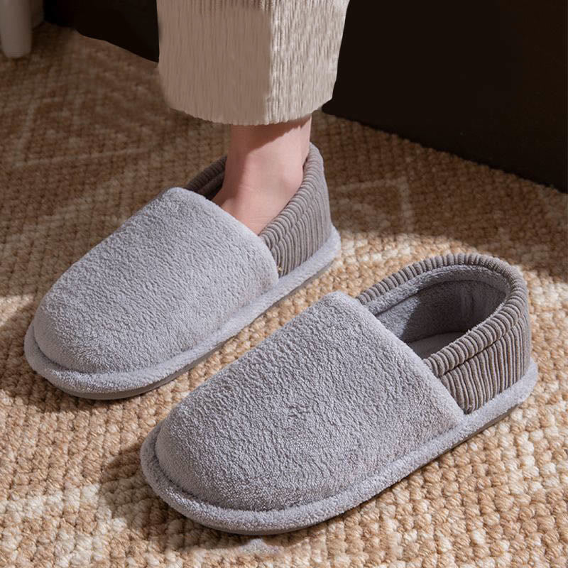 Chaussons souples de couleur unie grande taille - Gris - EU43-44(US9-10) - image 2