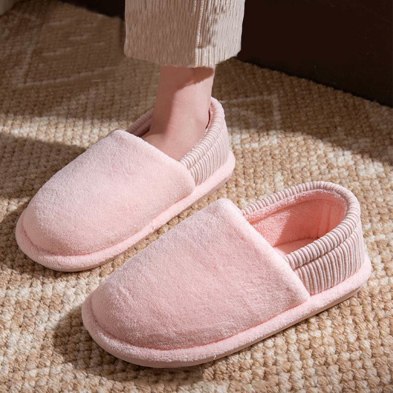 Chaussons souples de couleur unie grande taille - Rose - EU43-44(US9-10) - image 1