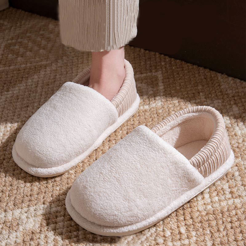 Chaussons souples de couleur unie grande taille - Beige - EU43-44(US9-10) - image 8