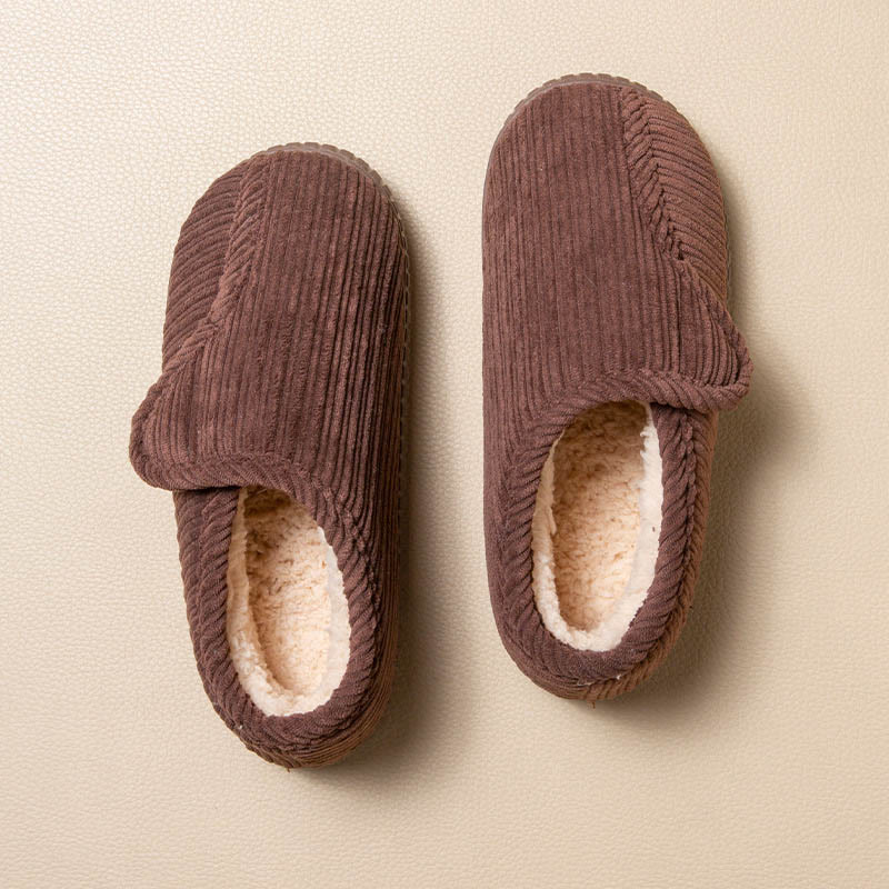 Chaussons chauds antidérapants grande taille - Café - EU43-44(US9-10) - image 5
