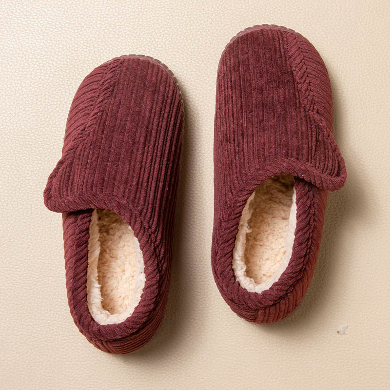 Chaussons chauds antidérapants grande taille - Vin - EU44-45(US9-10) - image 7