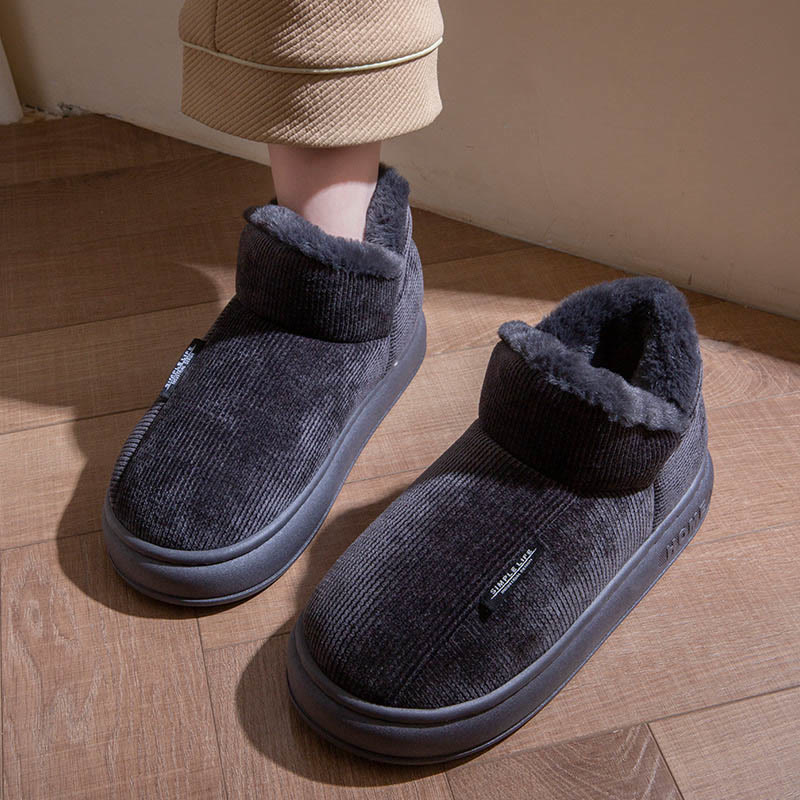 Chaussons d'hiver montants grande taille - Gris - EU43-44(US9-10) - image 5