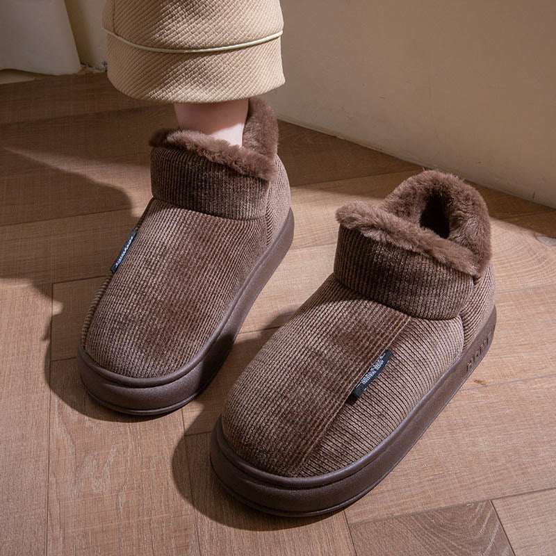 Chaussons d'hiver montants grande taille - Café - EU43-44(US9-10) - image 4