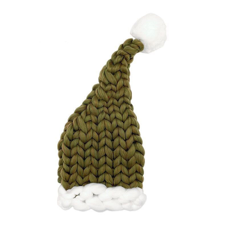 Bonnet de Noël rouge à lignes épaisses - Vert - One Size - image 9