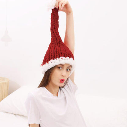 Bonnet de Noël rouge à lignes épaisses - image 5