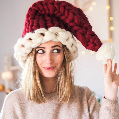 Bonnet de Noël rouge à lignes épaisses - image 1