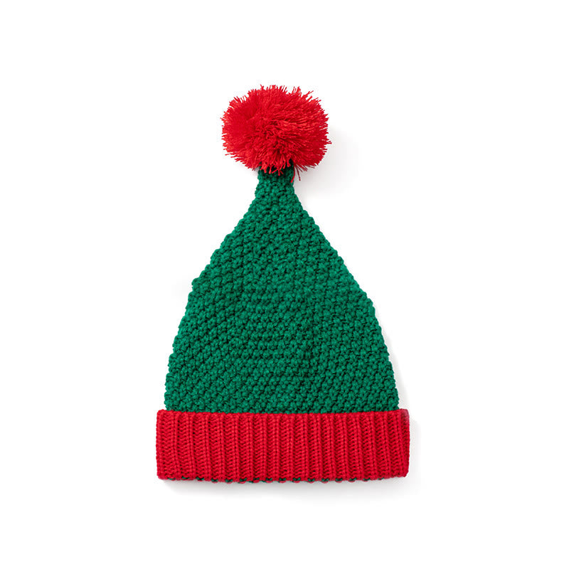 Bonnet de Noël rouge à rayures vertes - UN - One Size - image 5
