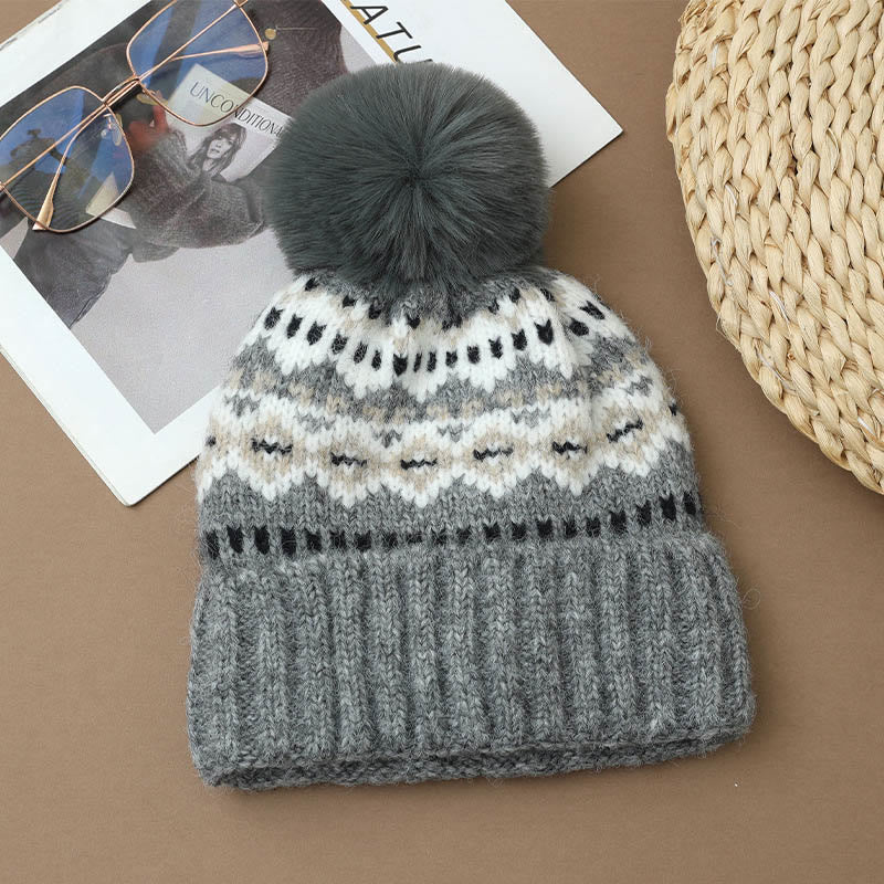Bonnet de style ethnique décontracté - Gris - One Size - image 9