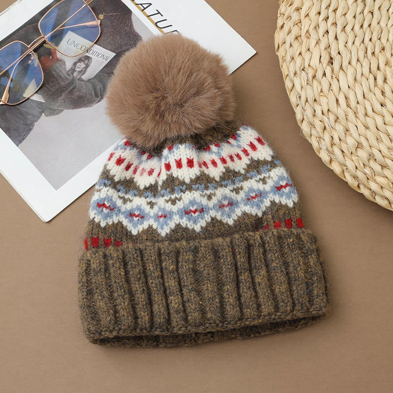 Bonnet de style ethnique décontracté - Kaki - One Size - image 11