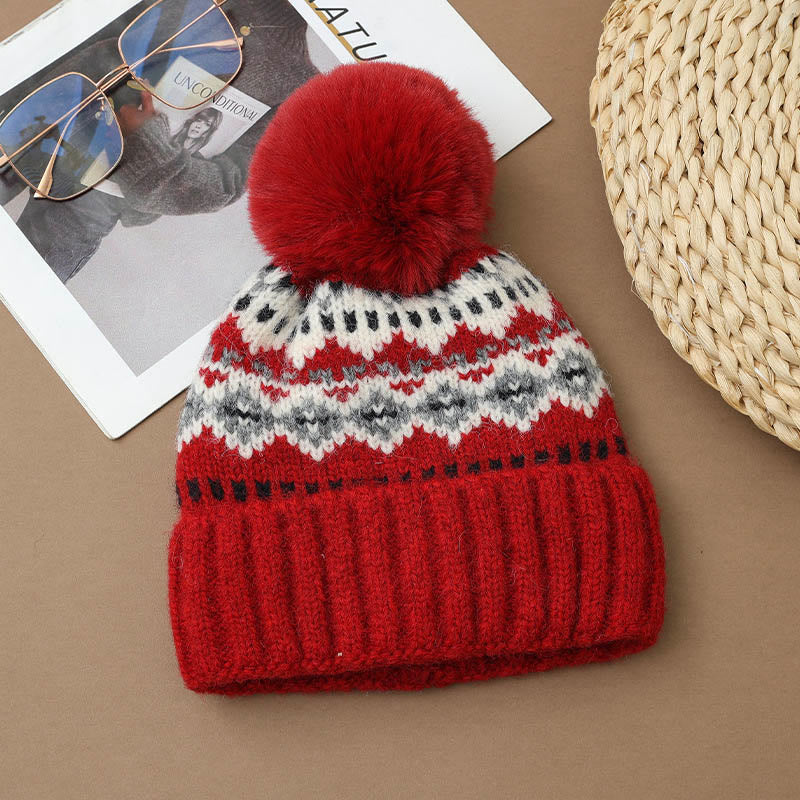 Bonnet de style ethnique décontracté - Rouge - One Size - image 10