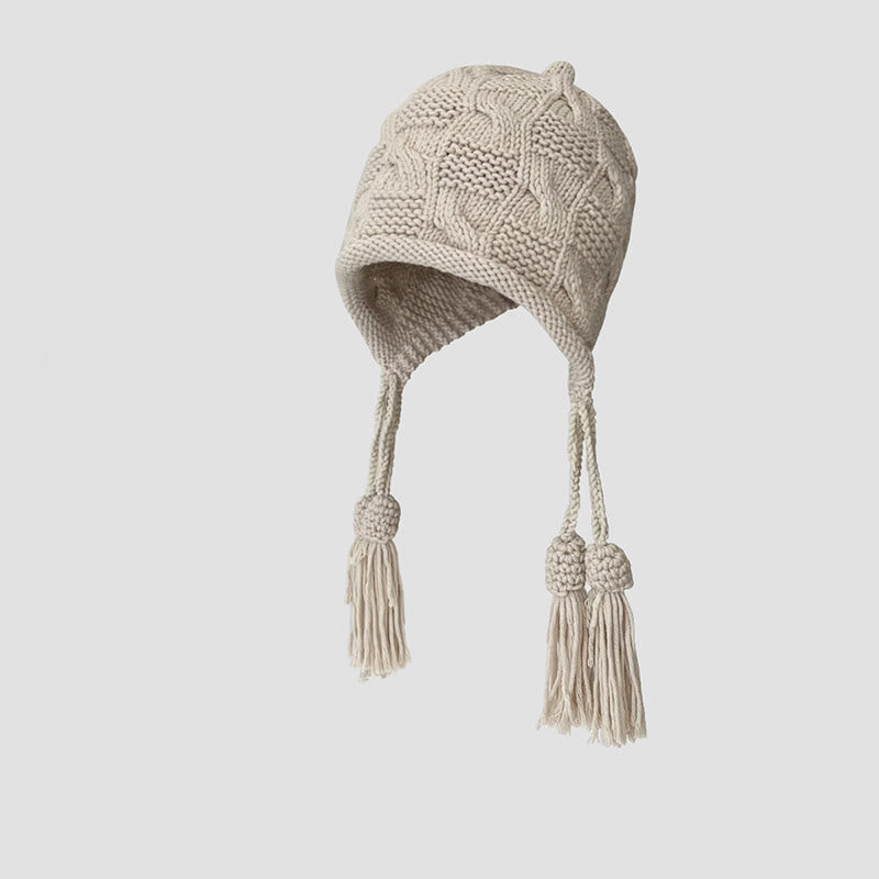 Bonnet à pompon tendance - Beige - One Size - image 6