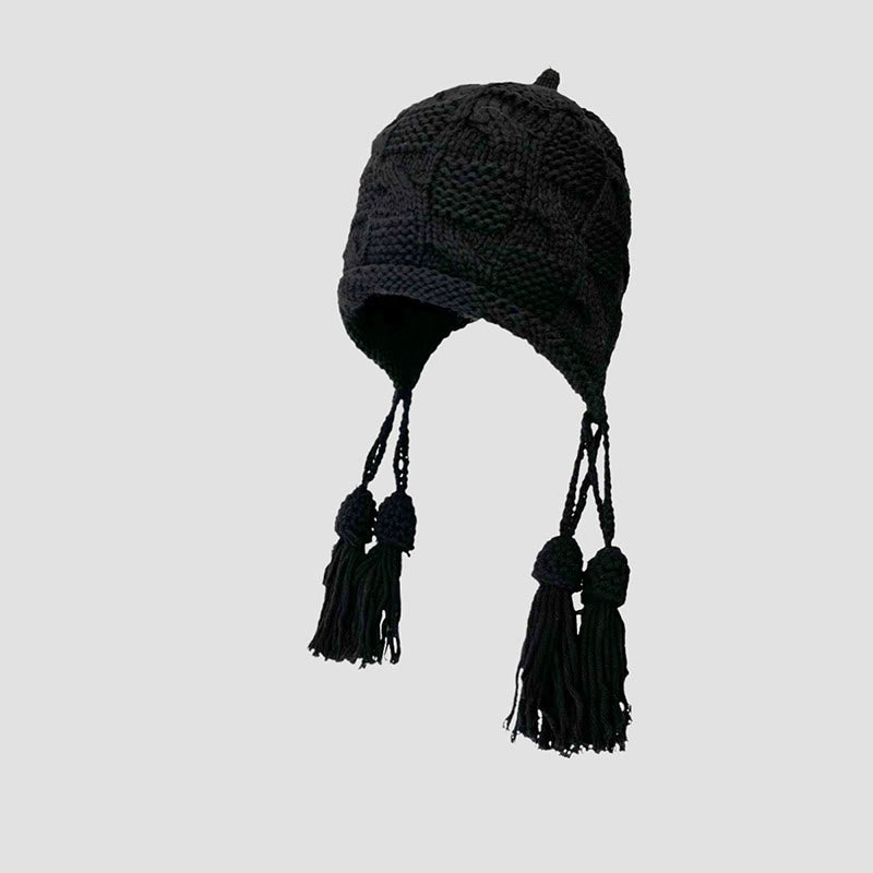 Bonnet à pompon tendance - Noir - One Size - image 5
