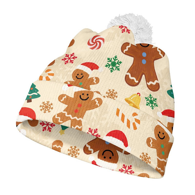 Bonnet de Noël en forme de bonhomme en pain d'épices - Abricot - One Size - image 2