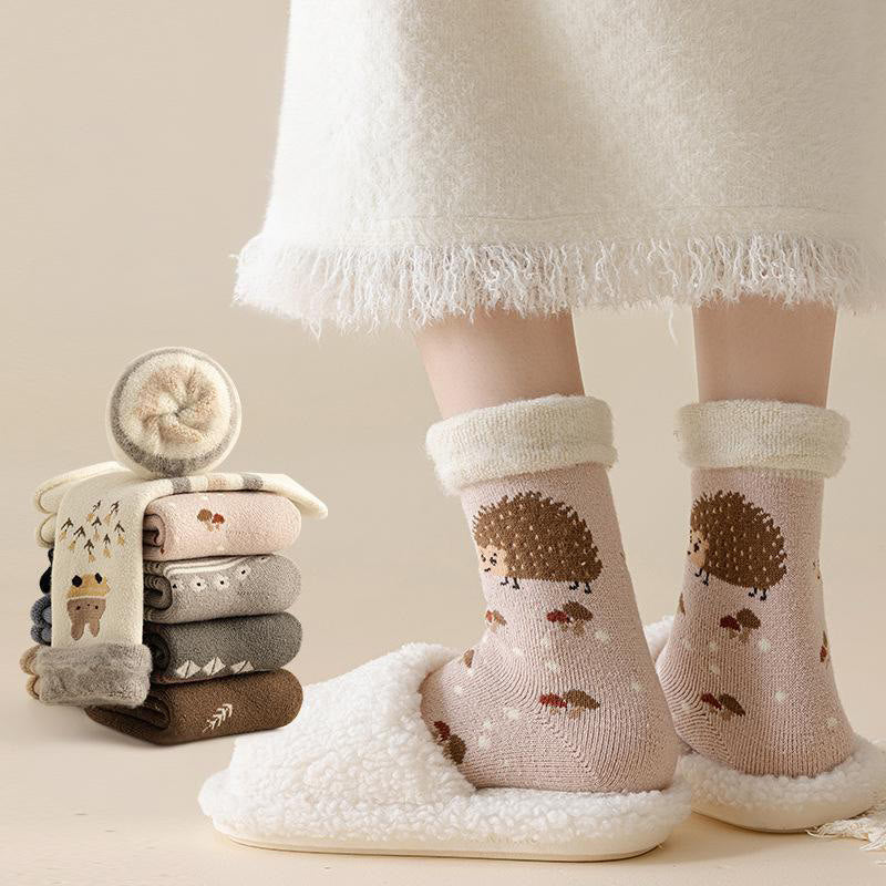 Chaussettes mignonnes à motifs de dessins animés (5 paires) - Multicolore - EU36-41(US3-7.5) - image 2