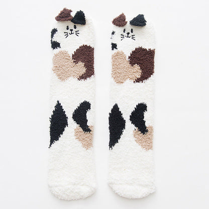 Chaussettes Zoom Quarter mignonnes (2 paires) - Chat - EU36-40(US3-7) - image 11
