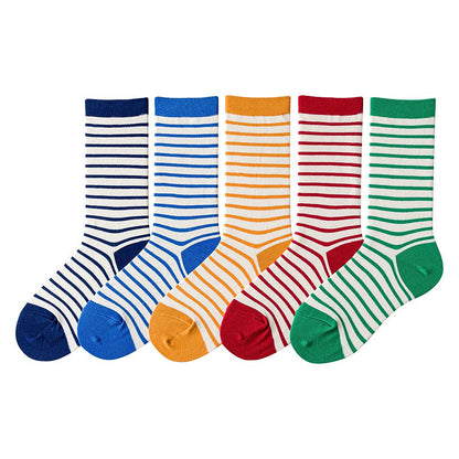 Chaussettes basses à rayures rétro (5 paires) - Multicolore - EU36-43(US3-9) - image 10