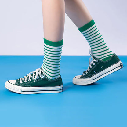 Chaussettes basses à rayures rétro (5 paires) - image 1