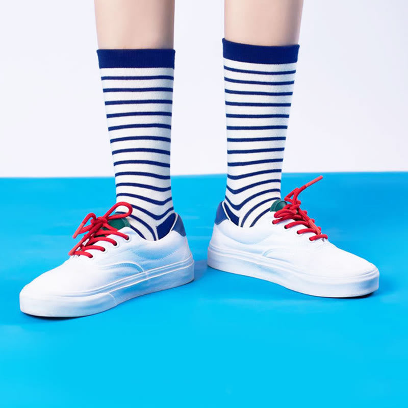 Chaussettes basses à rayures rétro (5 paires) - image 4