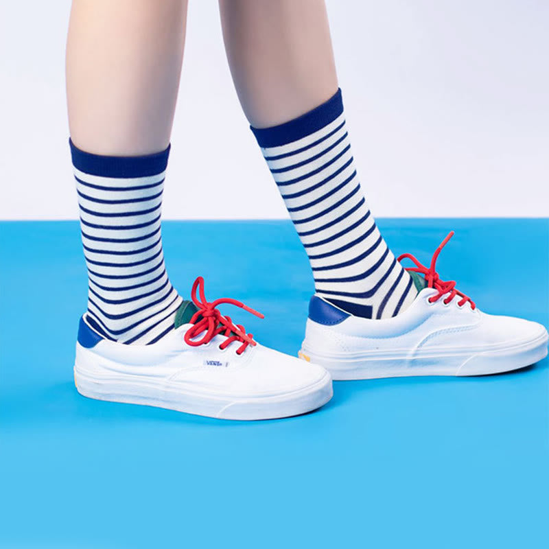 Chaussettes basses à rayures rétro (5 paires) - image 3