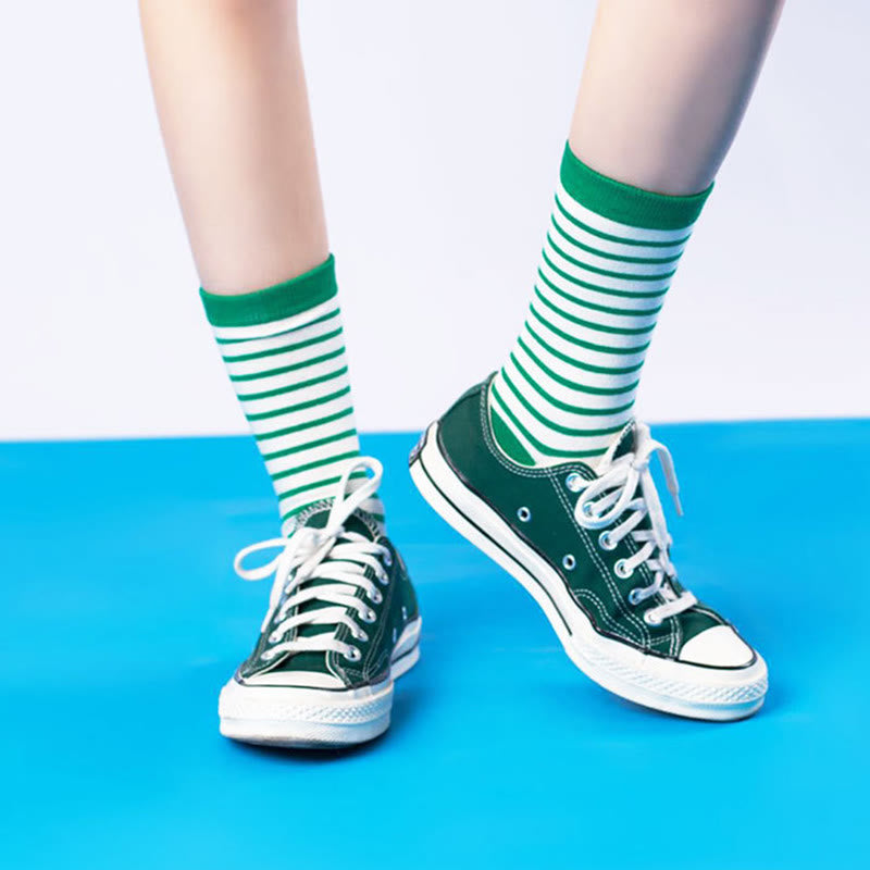 Chaussettes basses à rayures rétro (5 paires) - image 2
