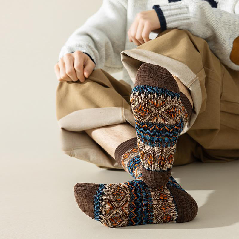 Chaussettes à rayures losanges (4 paires) - image 2