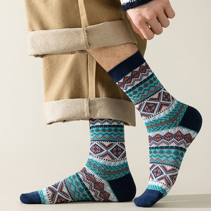 Chaussettes à rayures losanges (4 paires) - image 6