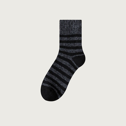 Chaussettes longues à rayures classiques Plusock (5 paires) - Noir - EU39-44(US6-10) - image 9