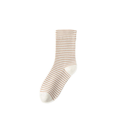 Chaussettes courtes en coton à fines rayures Plusock (6 paires) - Kaki - EU36-40(US3-7) - image 14