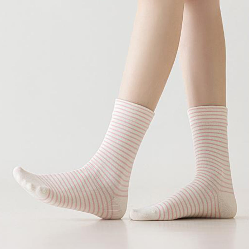 Chaussettes courtes en coton à fines rayures Plusock (6 paires) - image 1