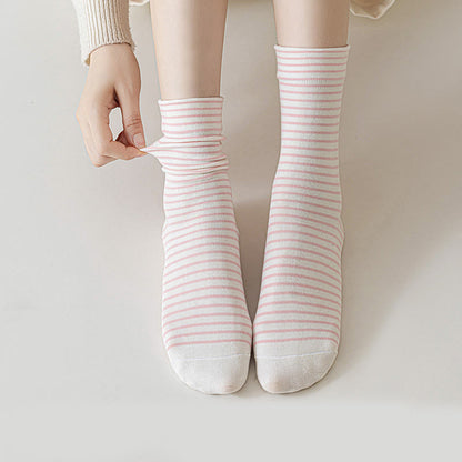 Chaussettes courtes en coton à fines rayures Plusock (6 paires) - image 3