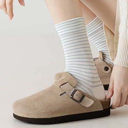 Chaussettes courtes en coton à fines rayures Plusock (6 paires) - image 9