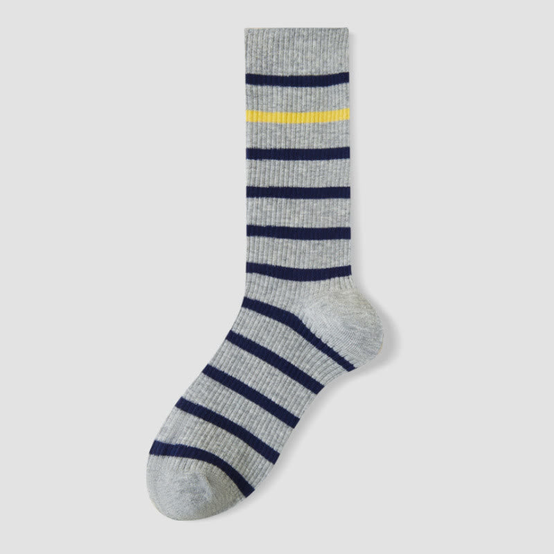 Chaussettes rayées color block (4 paires) - Gris - EU36-40(US3-7) - image 13