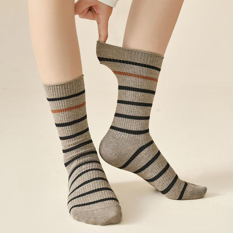 Chaussettes rayées color block (4 paires) - image 1