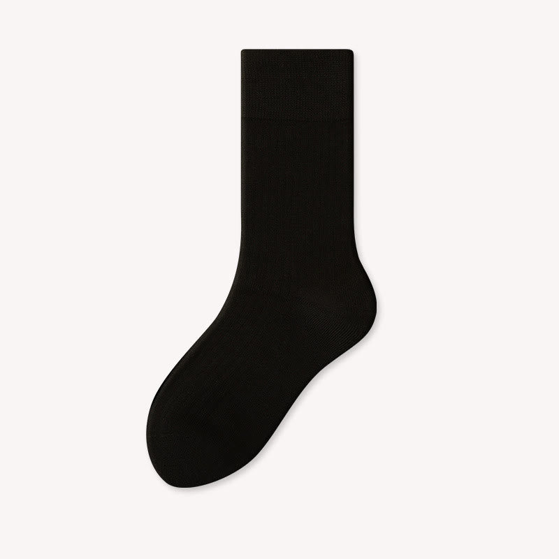 Chaussettes courtes légères et chaudes Plusock grande taille (4 paires) - Noir - EU39-44(US6-10) - image 6