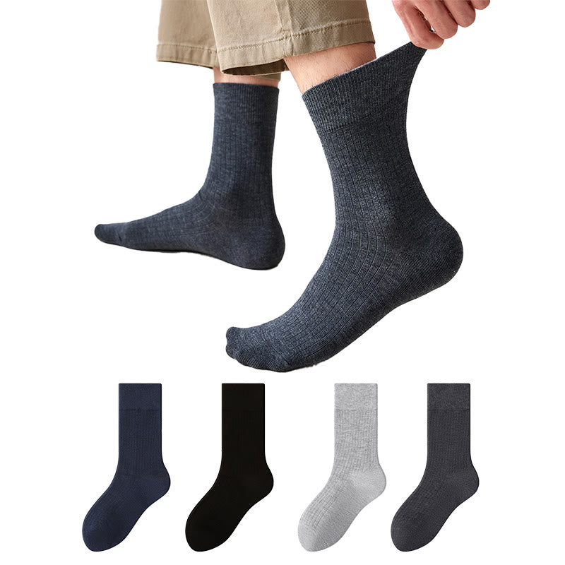 Chaussettes courtes légères et chaudes Plusock grande taille (4 paires) - Multicolore - EU39-44(US6-10) - image 0