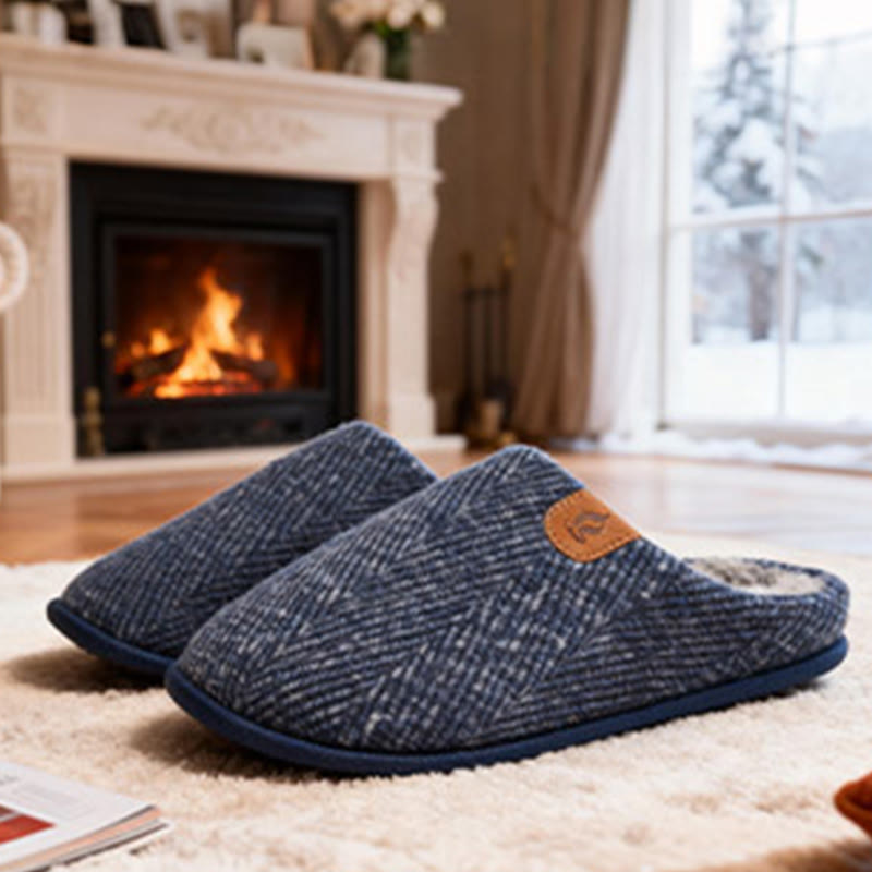 Chaussons Plusock grande taille de style minimaliste - Bleu marine - EU46-47(US12-12.5) - image 5