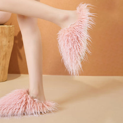 Pantoufles en fourrure duveteuse grandes tailles - image 3