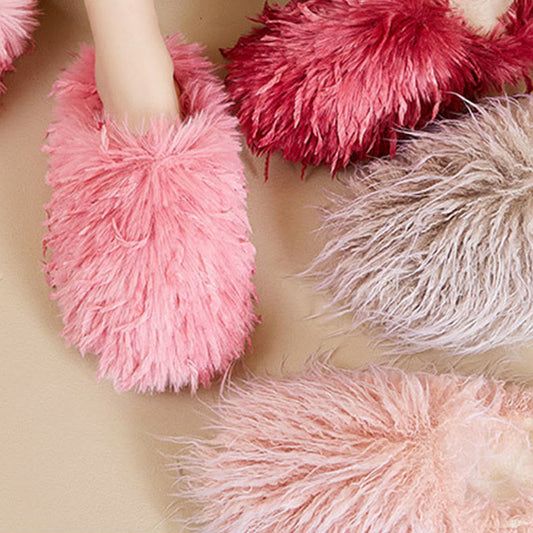 Pantoufles en fourrure duveteuse grandes tailles - image 0