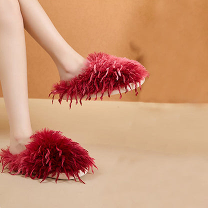 Pantoufles en fourrure duveteuse grandes tailles - image 5