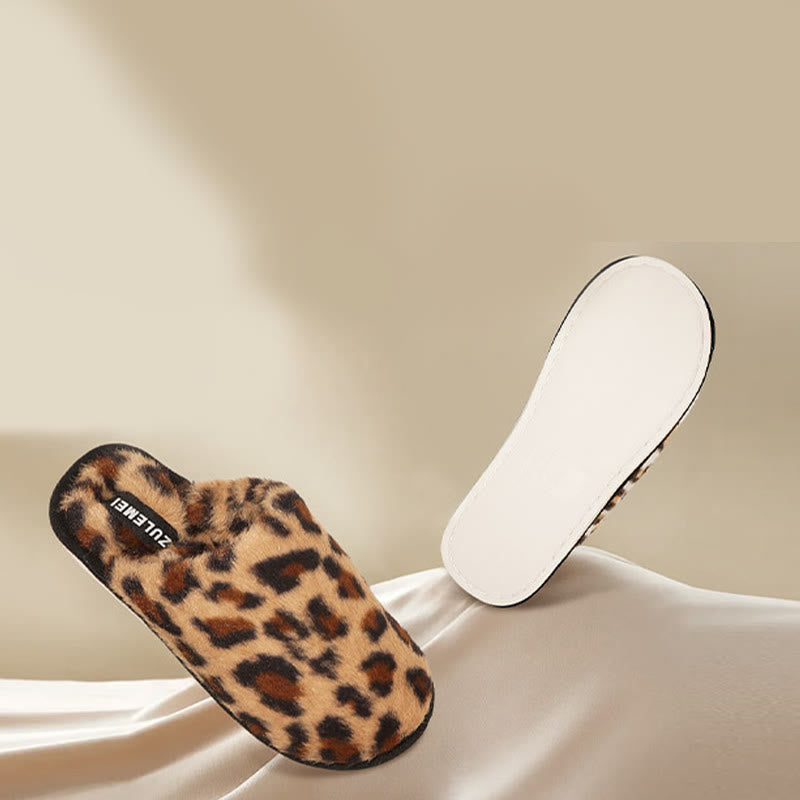 Chaussons chauds Plusock grande taille à imprimé léopard - image 8