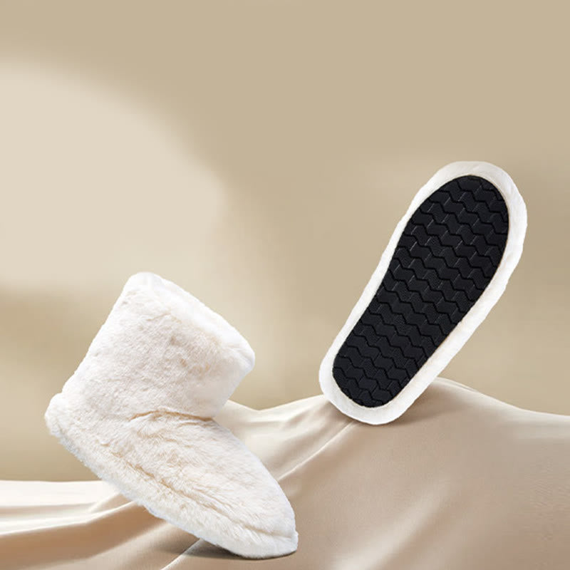 Chaussons mi-tubes en peluche Plusock - image 7